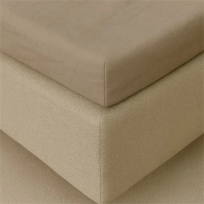 Kuvertlagen 210x210 cm - stonewash - taupe - Luna Denmark